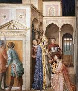 St Lawrence Receives the Treasures of the Church, ANGELICO  Fra